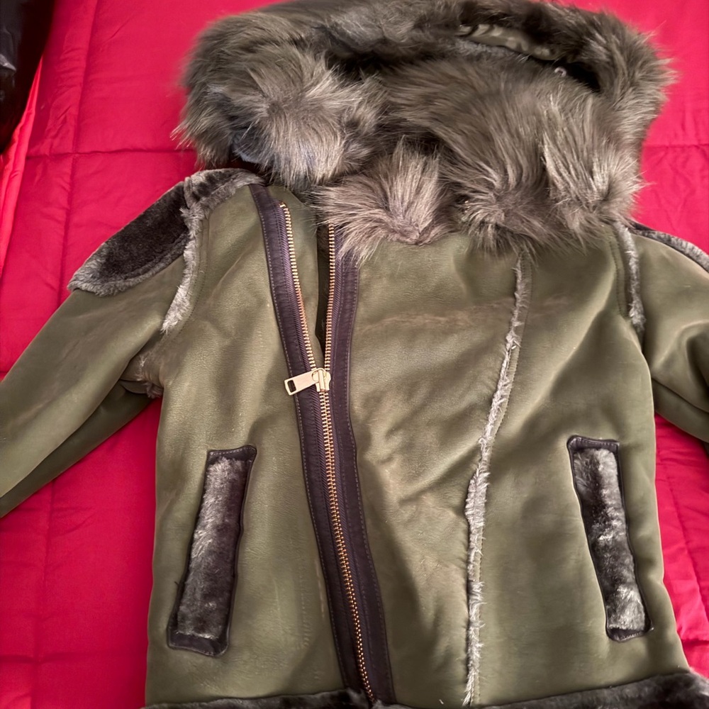 Jordan Craig Brown Faux Shearling Lined Hooded Jacket